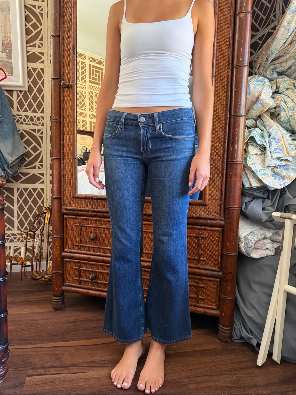 Vintage GAP low-Rise Flare Jeans - Dark Blue